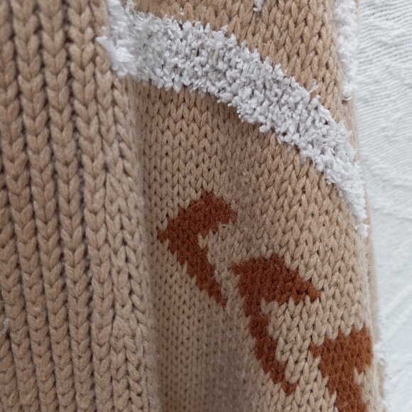 Loveriche Knit Sweater Cardigan W/Aztec Southwestern Designs Shades Of Brown M - Picture 9 of 11
